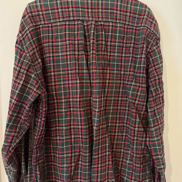 Plaid Men's Shirt - Green and Red - Picture 3 of 3